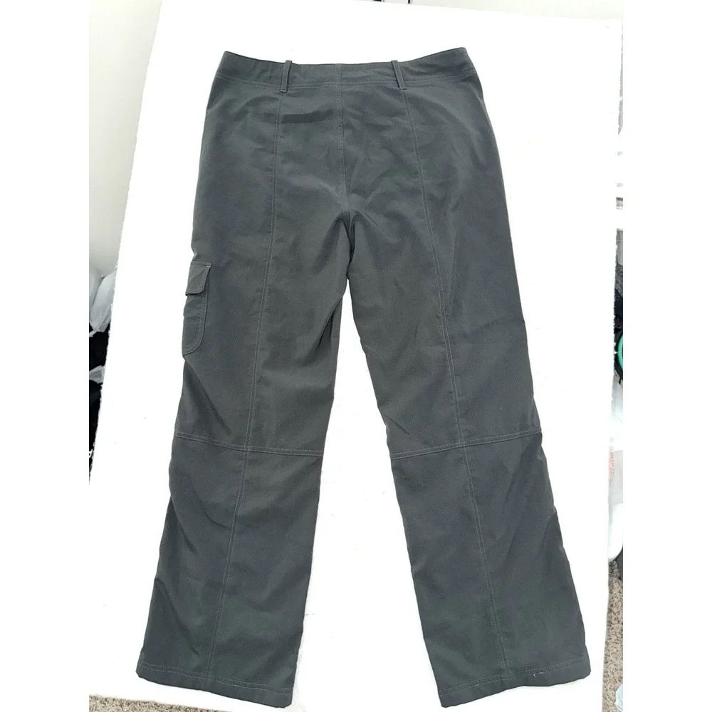 Vintage Nike ACG Cargo Pants Womens L Gray Outdoor Utility Wide Leg Y2K Gorpcore